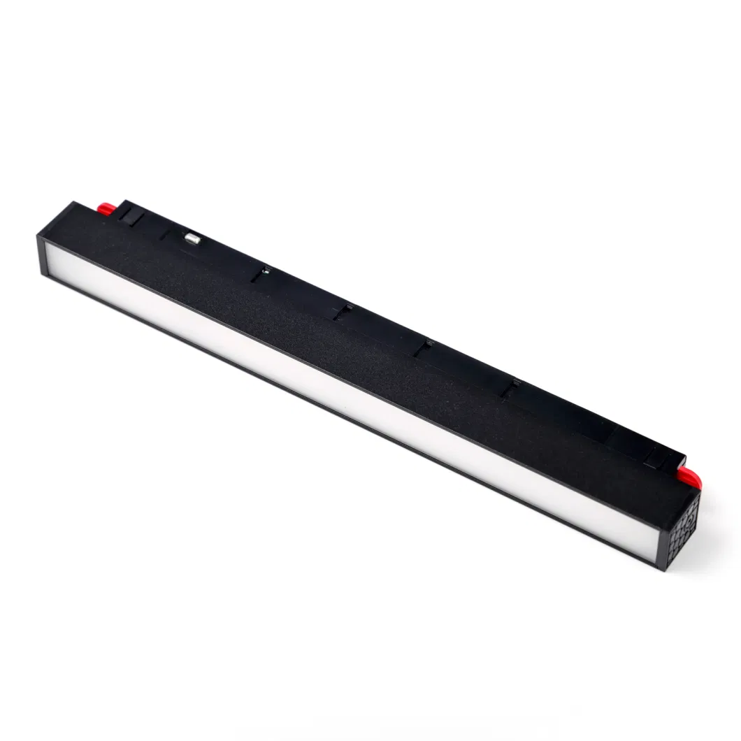 Magnetic Track Light System Black White Ultra Thin Ceiling Surface Mounted LED Rail Lamp Linear Magnet Home Lamps Without Main Light Lighting Grille Lamp Series