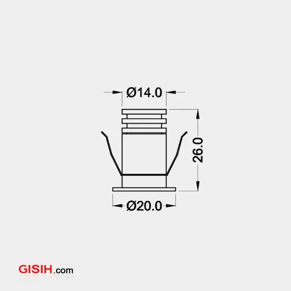 Mini projecteur en aluminium encastré à LED vers le bas du cabinet 1W Jx4020