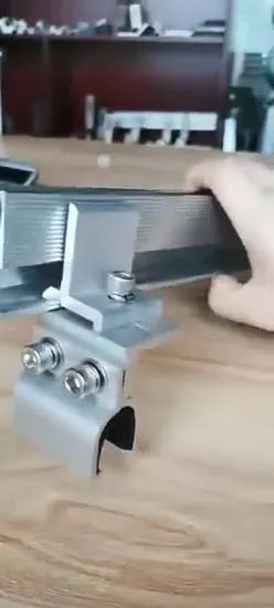 Accessoires de système de montage de support solaire, pince de voie ferroviaire, accessoires PV